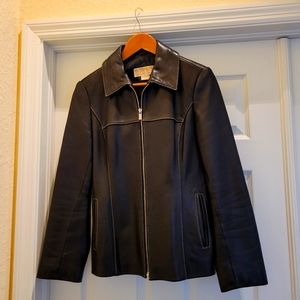 Black Michael Kors leather jacket